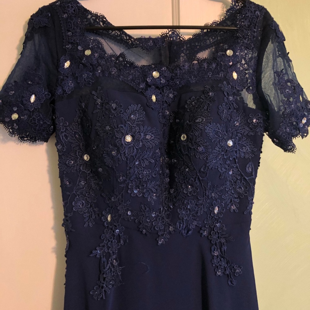 Navy blue mother of the bride/groom dress